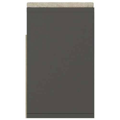 Klupa za cipele s jastukom siva 104x30x49 cm konstruirano drvo - Siva 1 Cijena