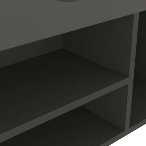 Klupa za cipele s jastukom siva 104x30x49 cm konstruirano drvo - Siva 1 Cijena