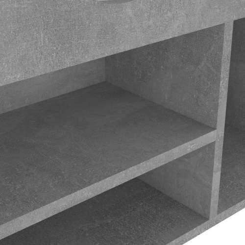 Klupa za cipele s jastukom boja betona 104 x 30 x 49 cm drvena - Beton siva 1 Cijena