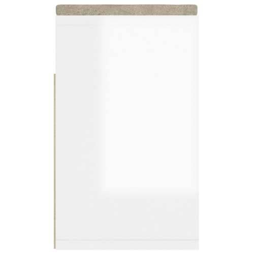 Klupa za cipele s jastukom sjajna bijela 104x30x49 cm drvena - Visoko sjajno bijela 1 Cijena