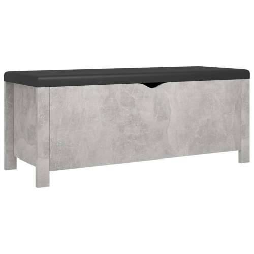 Kutija za pohranu s jastukom boja betona 105x40x45 cm drvena - Beton siva 1 Cijena