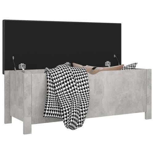 Kutija za pohranu s jastukom boja betona 105x40x45 cm drvena - Beton siva 1 Cijena