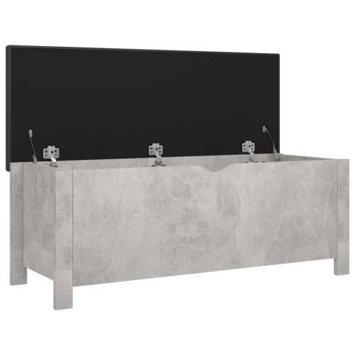 Kutija za pohranu s jastukom boja betona 105x40x45 cm drvena - Beton siva 1 Cijena