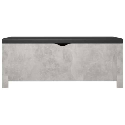 Kutija za pohranu s jastukom boja betona 105x40x45 cm drvena - Beton siva 1 Cijena