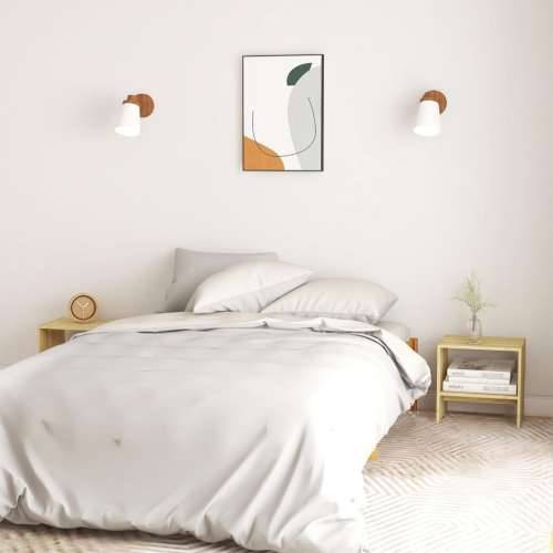 Noćni ormarić 40 x 30,5 x 40 cm od masivne borovine - Prirodna 1 Cijena