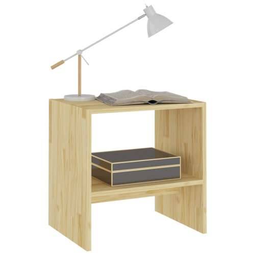 Noćni ormarić 40 x 30,5 x 40 cm od masivne borovine - Prirodna 1 Cijena
