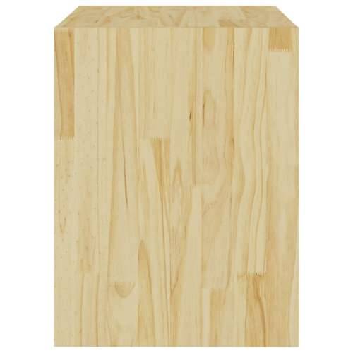 Noćni ormarić 40 x 30,5 x 40 cm od masivne borovine - Prirodna 1 Cijena