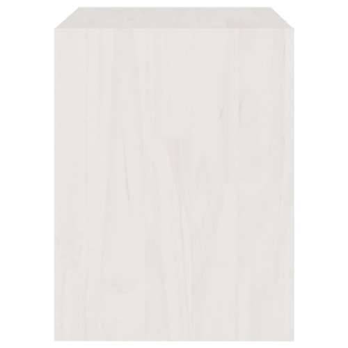 Noćni ormarić bijeli 40 x 30,5 x 40 cm od masivne borovine - Bijela 1 Cijena