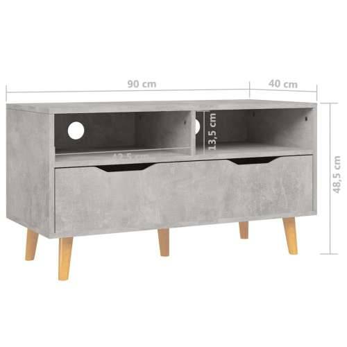 TV ormarić siva boja betona 90 x 40 x 48,5 cm konstruirano drvo - Beton siva 1 Cijena