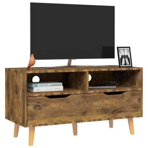 TV ormarić dimljena boja hrasta 90x40x48,5 cm konstruirano drvo - Dimljeni hrast 1 Cijena