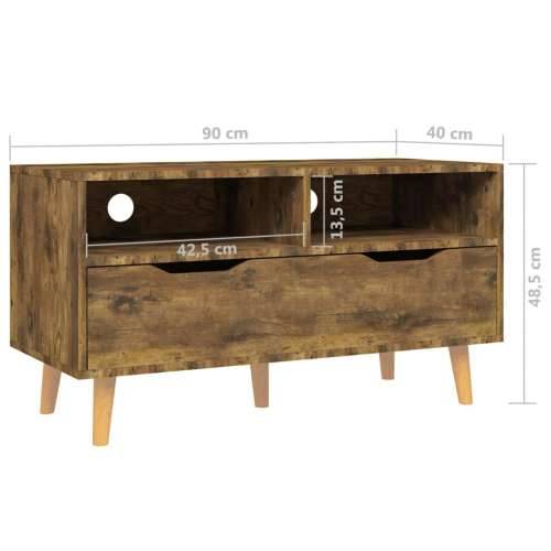 TV ormarić dimljena boja hrasta 90x40x48,5 cm konstruirano drvo - Dimljeni hrast 1 Cijena
