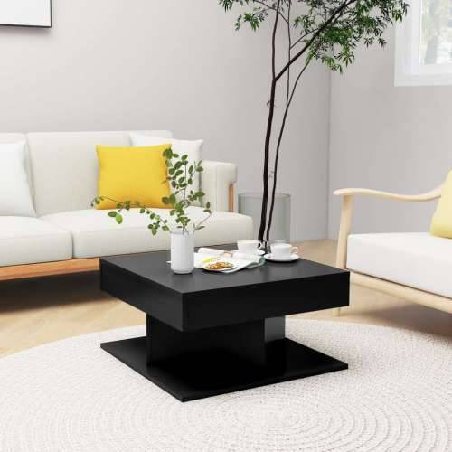 Stolić za kavu crni 57 x 57 x 30 cm od konstruiranog drva - Crna 1 Cijena
