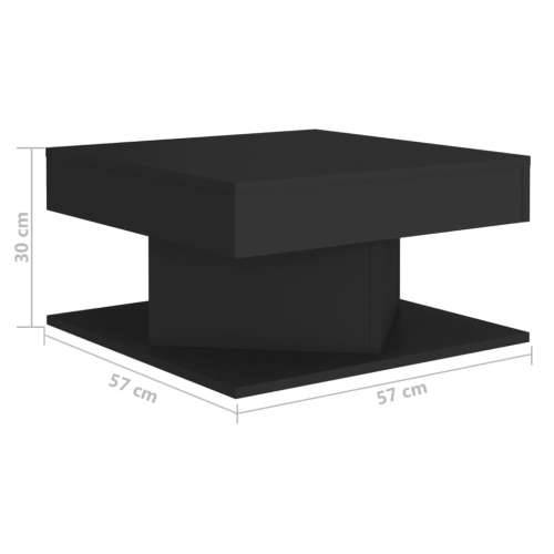 Stolić za kavu crni 57 x 57 x 30 cm od konstruiranog drva - Crna 1 Cijena