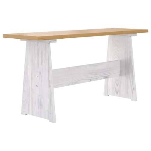 Blagovaonski stol s klupom boja meda i bijeli masivna borovina Cijena