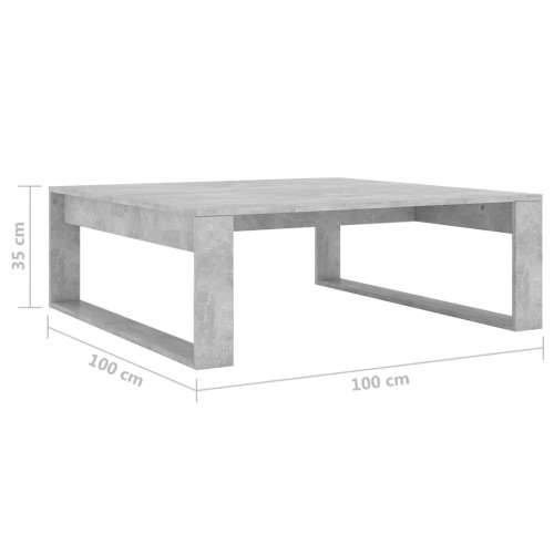 Stolić za kavu siva boja betona 100x100x35 cm konstruirano drvo - Beton siva 100 x 100 cm 1 Cijena