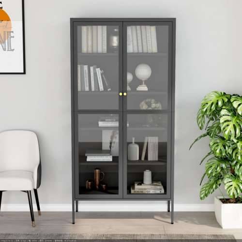 Ormarić za izlaganje antracit 90x40x180 cm čelik/kaljeno staklo - Antracit 1 Cijena