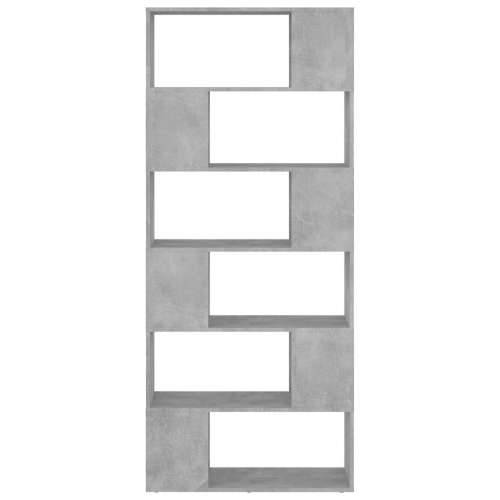Ormarić za knjige / pregrada boja betona 80x24x186 cm drveni - Beton siva 80 x 24 x 186 cm 1 Cijena