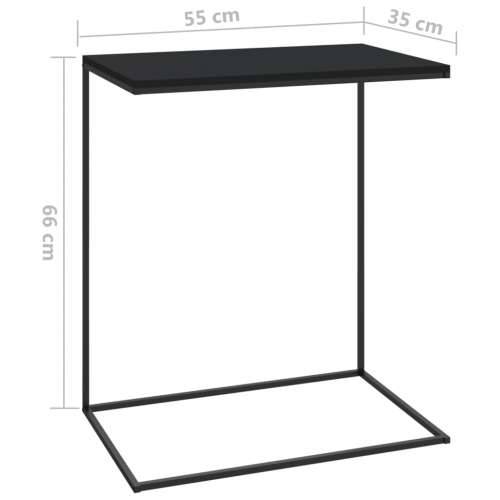 Bočni stolić crni 55 x 35 x 66 cm od konstruiranog drva Cijena