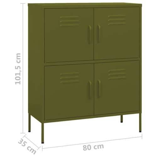 Ormarić za pohranu maslinasto zeleni 80 x 35 x 101,5 cm čelični - Maslinovo zelena 1 Cijena