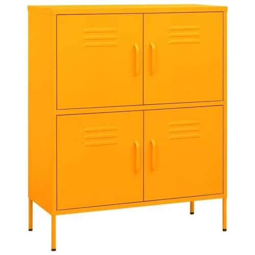 Ormarić za pohranu boja senfa 80 x 35 x 101,5 cm čelični - žuta boja senfa 1 Cijena