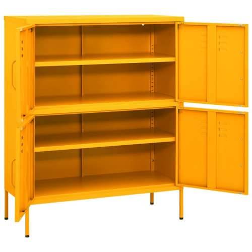 Ormarić za pohranu boja senfa 80 x 35 x 101,5 cm čelični - žuta boja senfa 1 Cijena