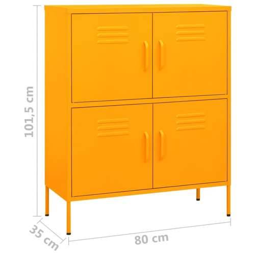 Ormarić za pohranu boja senfa 80 x 35 x 101,5 cm čelični - žuta boja senfa 1 Cijena