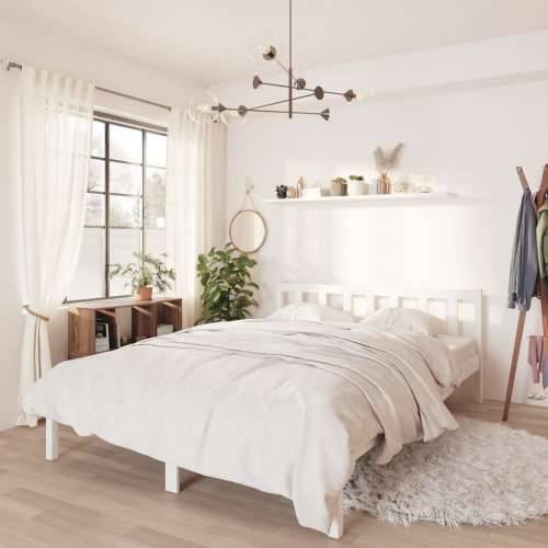 Okvir za krevet od borovine bijeli 120 x 190 cm mali bračni Cijena