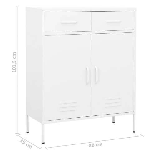 Ormarić za pohranu bijeli 80 x 35 x 101,5 cm čelični - Bijela 1 Cijena