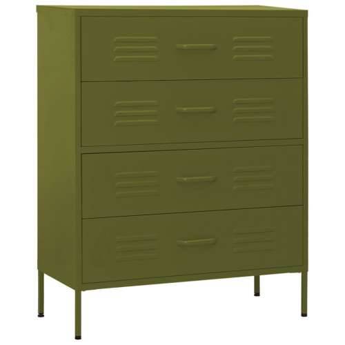 Ladičar maslinasti 80 x 35 x 101,5 cm čelični Maslinovo zelena 1 Cijena