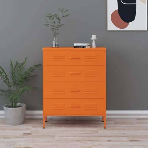 Ladičar narančasti 80 x 35 x 101,5 cm čelični - Narančasta 1 Cijena