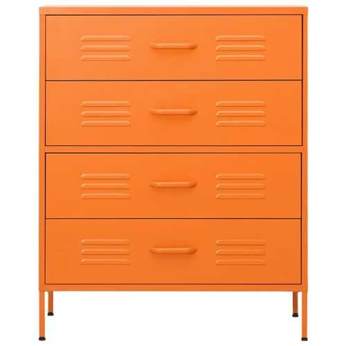 Ladičar narančasti 80 x 35 x 101,5 cm čelični - Narančasta 1 Cijena