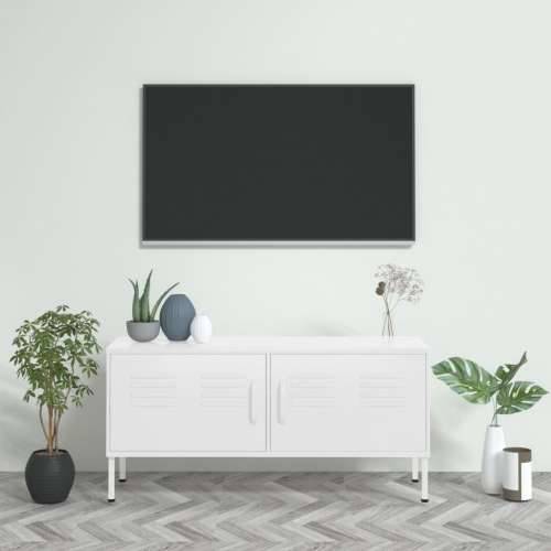 TV ormarić bijeli 105 x 35 x 50 cm čelični - Bijela 1 Cijena