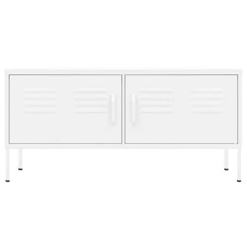 TV ormarić bijeli 105 x 35 x 50 cm čelični - Bijela 1 Cijena