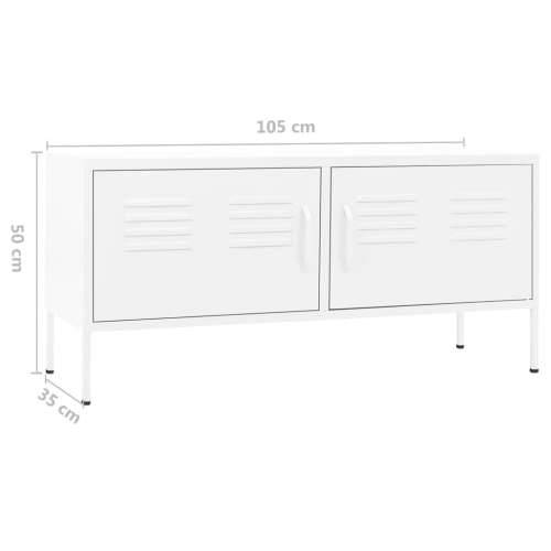 TV ormarić bijeli 105 x 35 x 50 cm čelični - Bijela 1 Cijena