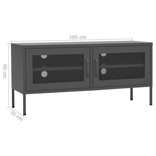 TV ormarić antracit 105 x 35 x 50 cm čelični - Antracit 1 Cijena