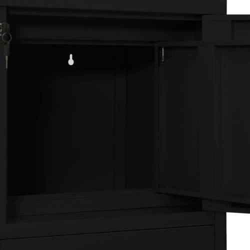 Uredski ormarić crni 90 x 40 x 102 cm čelični Crna 1 Bez gredice za sadnju Cijena
