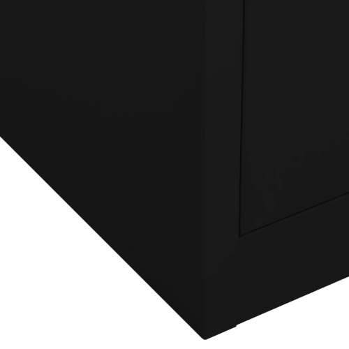 Uredski ormarić crni 90 x 40 x 102 cm čelični Crna 1 Bez gredice za sadnju Cijena