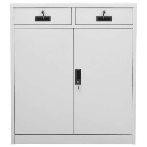Uredski ormarić svjetlosivi 90 x 40 x 102 cm čelični - Svjetlosiva 1 Bez gredice za sadnju Cijena