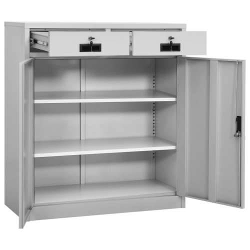 Uredski ormarić svjetlosivi 90 x 40 x 102 cm čelični - Svjetlosiva 1 Bez gredice za sadnju Cijena