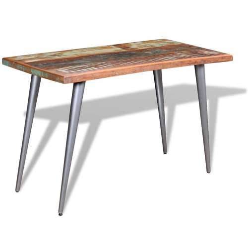 Blagovaonski stol od masivnog obnovljrnog drva 120 x 60 x 76 cm Cijena