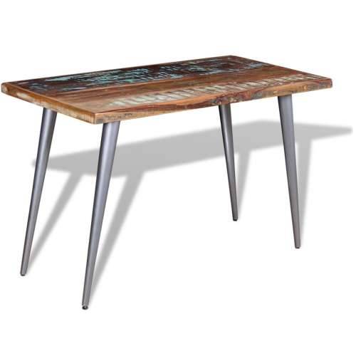 Blagovaonski stol od masivnog obnovljrnog drva 120 x 60 x 76 cm Cijena