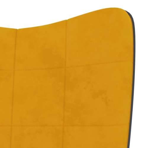 Stolica za opuštanje s osloncem za noge boja senfa baršun/PVC Cijena