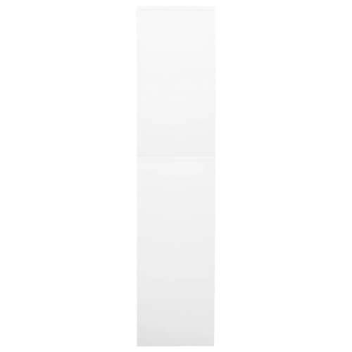 Uredski ormarić bijeli 90 x 40 x 180 cm čelik i kaljeno staklo Cijena