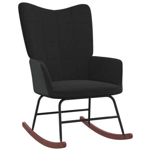 Stolica za ljuljanje crna od baršuna i PVC-a Cijena