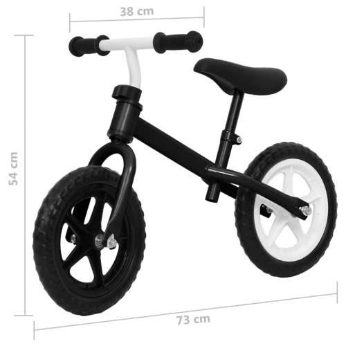 Bicikl za ravnotežu s kotačima od 12 inča crni Cijena