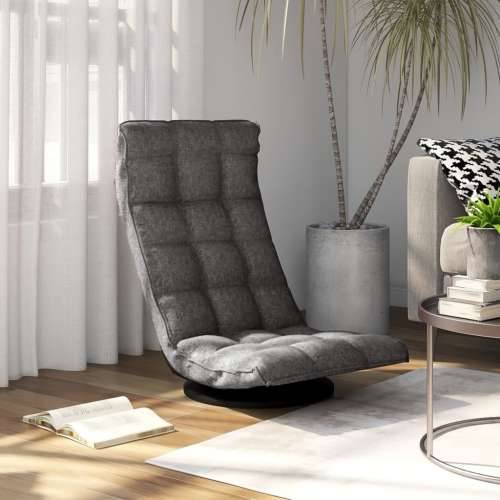 Okretna podna stolica od tkanine svjetlosiva Cijena