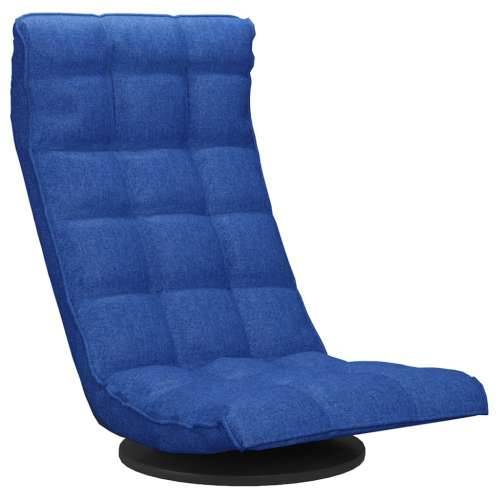 Okretna podna stolica od tkanine plava Cijena