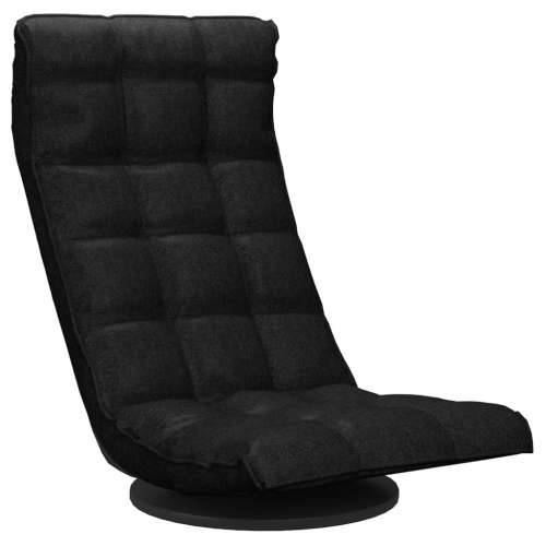 Okretna podna stolica od tkanine crna Cijena