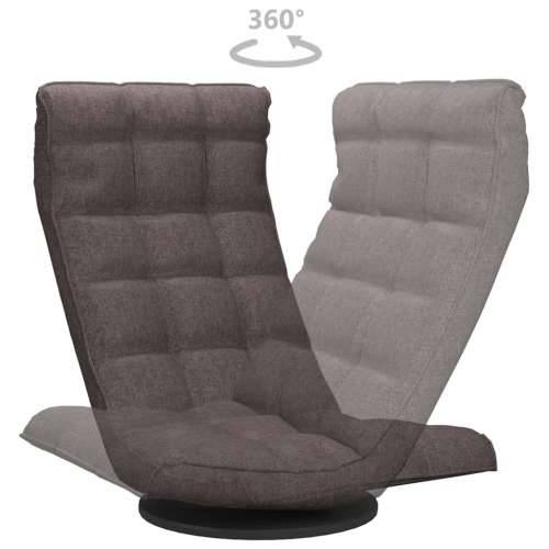 Okretna podna stolica od tkanine smeđe-siva Cijena