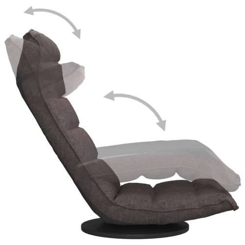 Okretna podna stolica od tkanine smeđe-siva Cijena